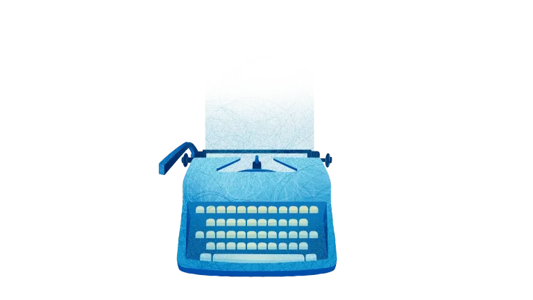 webpage-writing-blue-typewriter