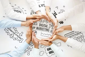 professional creatively highlighting digital marketing