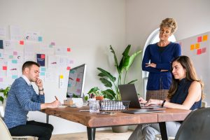 Digital marketers working o a plan